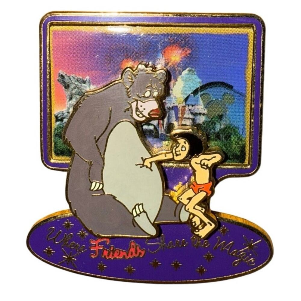 Disney Disneyland pin 18947 DLR Where Friends Share the Magic Jungle Book LE2500
